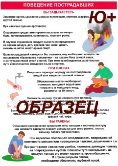 Плакат Правила поведения пострадавших